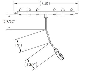 S70 Long Wiper, Short Arm, Cooler Tray Paddle Arm Assembly