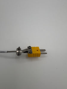Bean Thermocouple, S7, Solid Wire, w/Yellow Spade Connector, Ungrounded