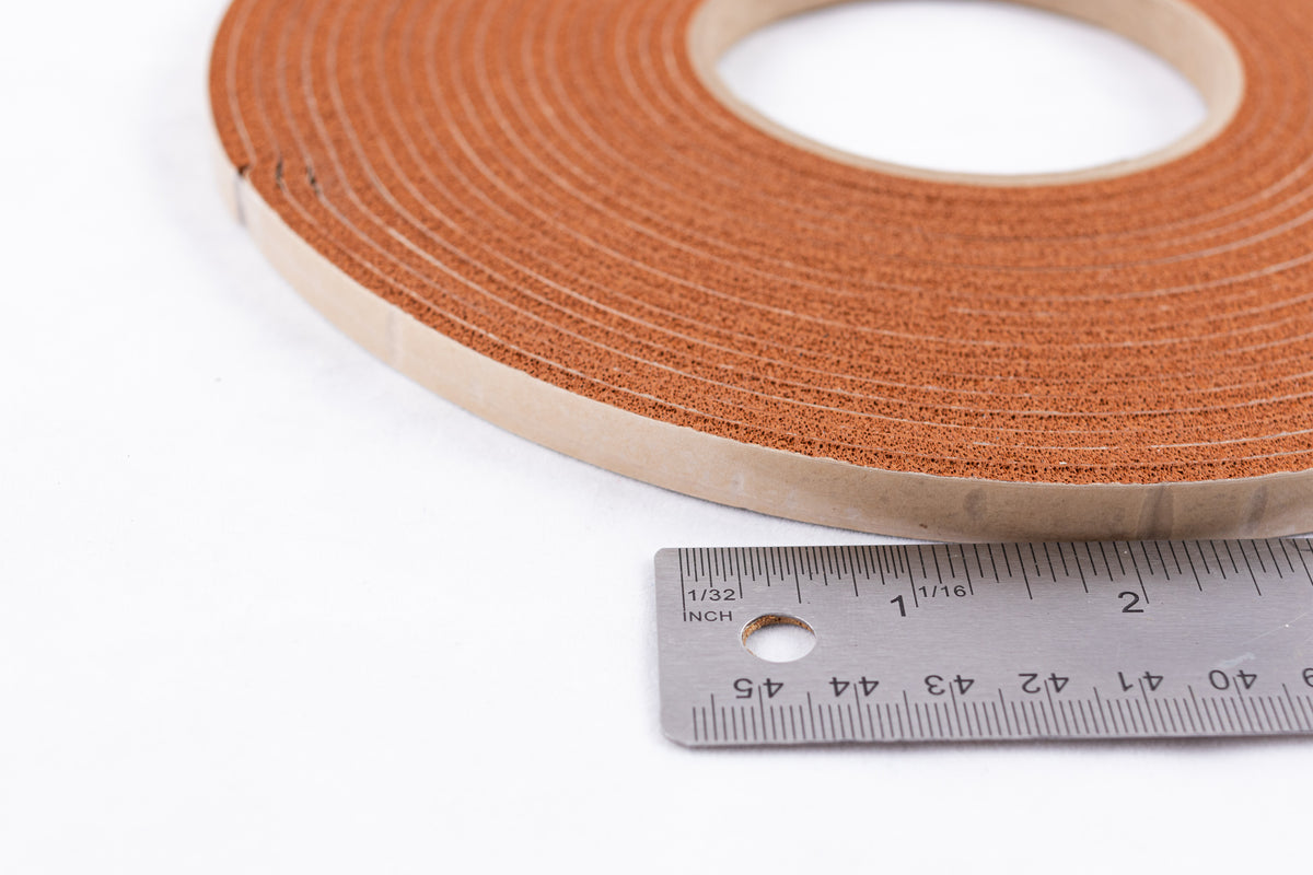 S7, S15, High Temperature Foam Orange Adhesive Backed Gasket 3/8” W